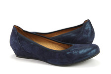 Gabor Gr.43 Uk.9 Damen Halbschuhe Ballerinas Slipper Loafers  Blau TOP