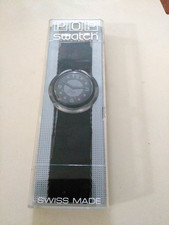 Vintage  POP Swatch 1992,  Mod. 309, schwarz/silberfarben, Swiss made