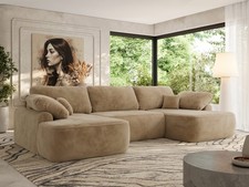 Ecksofa mit Schlaffunktion U-Form CUBO Wohnlandschaft Polsterecke Couchgarnitur