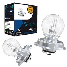 2x 12V 25W P26s S3 Roller Moped Motorrad Birne Lampe Glühlampe Oldtimer