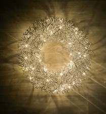 Tür-Tischkranz Alu Draht Kranz LED 40cm * Handarbeit *  Tisch Deko 