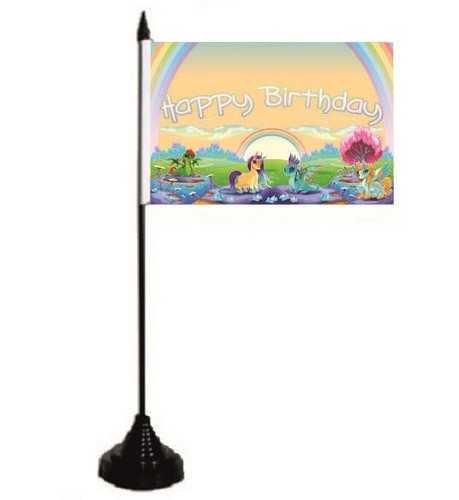 Tischflagge happy birthday - tischflagge,