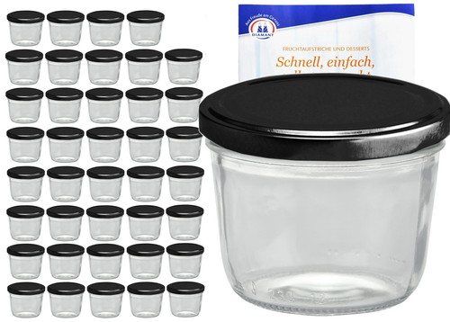 Sturzgläser 230ml schwarz - 40,
