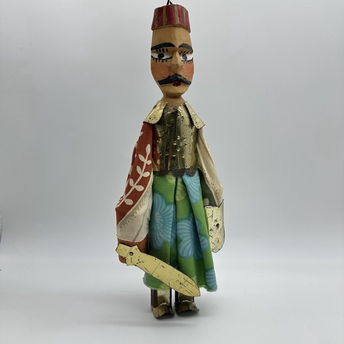 Vintage tunesische holzpuppe - tunesische,