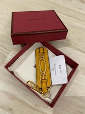 BALLY Schlüsselanhänger NEU Key Holder Ring made italy  B CHAIN new Leder