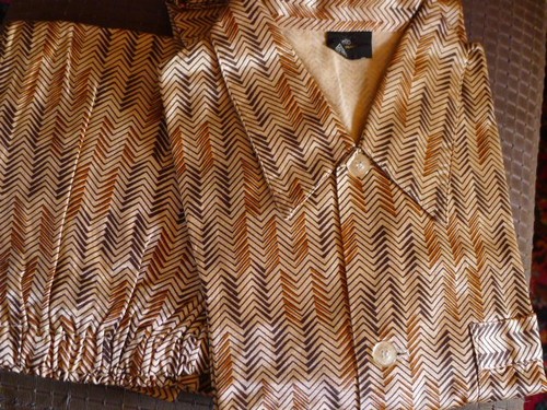 50er jahre satin schlafanzug - 50er,