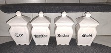 4 Vorratsgefäße mit Deckel Tee Kaffee Zucker Mehl Vorratsbehälter