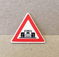 Playmobil City,Ersatzteil, Straßenschild, Verkehrsschilder, Achtung Rennautos