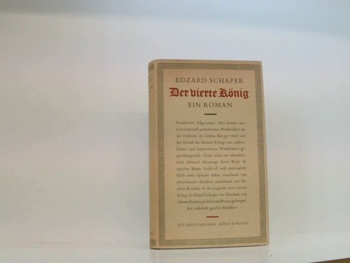 Schaper der vierte könig - schaper,e.,,