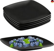 4er set speiseteller schwarz - set,