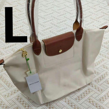 LONGCHAMP Le Pliage Original L Tote Bag White - Recycled Canvas Outlet Neu