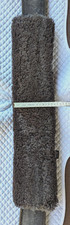 Sattelgurtbezug, geschlossen, gerade, Lammfell braun von MATTES, 65 cm lang 