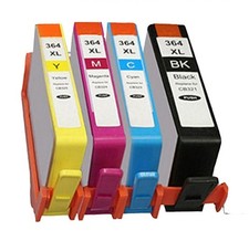 4 x Patronen für HP Deskjet 3070 3070A 3520A D5460 / 364XL 364 SUPER XXL m. CHIP