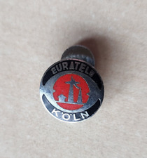 Vintage Emaille EURATELE Radio Fernlehrinstitut GmbH Köln Knopfloch Ansteckabzeichen