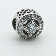 Original Pandora Charm Vintage Zauber Sterling-Silber Zirkonia 791970CZ Neu