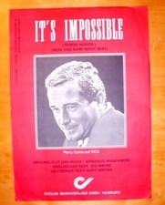 It's Impossible - Perry Como Noten Klavierausgabe m. Text u. Akk.-Bez. gebr.
