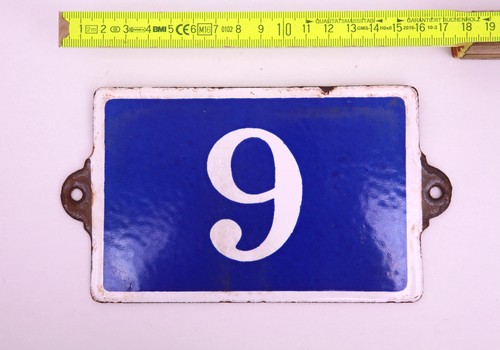 Altes emailschild zahlenschild - altes,