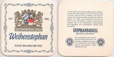 Weihenstephan - alter Bierdeckel "Stephansquell - DLG 1977, 1978"