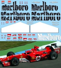 1/8 Decals für Ferrari F2004 Schumacher ( RC Kyosho ) TBD825
