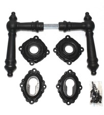 Antik Style Eisen Massiv Türklinke Tür Griffe PZ Rosetten Türbeschlag WW14E-PZ