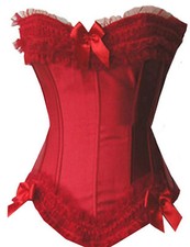 Vollbrust Corsage Korsett rot