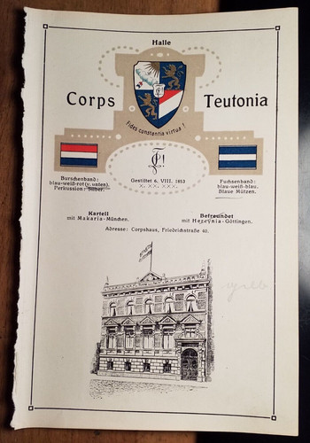 Corps teutonia halle wappen - corps,
