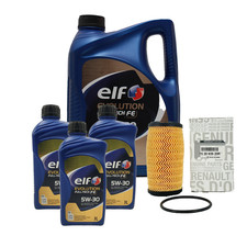 8L elf Evolution Full-Tech FE 5W-30 Motoröl ORIGINAL Renault Ölfilter 152093920R