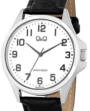 Q&Q by Citizen Herren Armband Uhr Silber Schwarz Weiß | MIYOTA-Uhrwerk | 3 Bar 