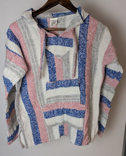 Baja hoodie groß weiß - weiß, rosa