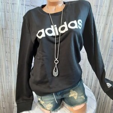 Adidas Pullover Pulli Sweatshirt Sweat schwarz gestreift Gr. L Damen (9 386) NEU