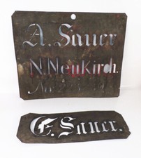 Alte Malerschablonen Sauer Neukirch Blechschilder Shabby Chic Vintage Deko