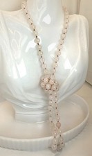 Edle vintage rosenquarz kette - vintage,