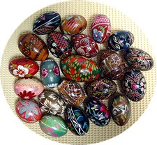 22 Holzeier handbemalt  -