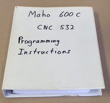 MAHO 600 C CNC 532 PROGRAMMING