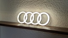 LED Audi Logo, Audi Zeichen, Auto Zubehör, Wanddeko, Wandlampe, 2 in 1, hell
