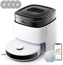 Saugroboter 12000Pa Staubsauger mit Wischfunktion&Absaug in einem Dock，Gebraucht