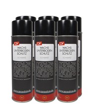 Wachsunterbodenschutz Spray schwarz 6x 500ml Wachs Unterbodenschutz  UBS Wachs