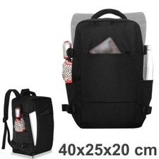 Rucksack Ryanair Handgepäck 40x20x25 kleiner Reiserucksack Flugzeug schwarz