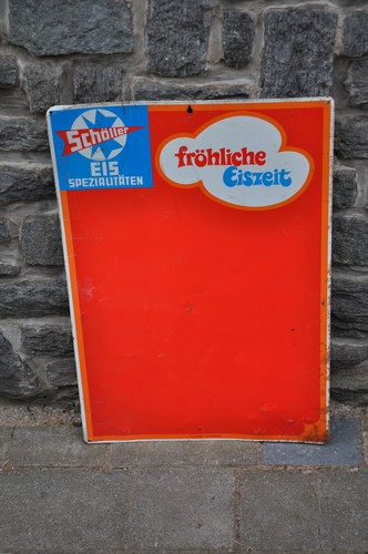 Altes blechschild 70er jahre - altes,