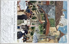 München-Neuhauserstraße: Pschorrbräu Bierhallen 1903, farbig Litho? Kneiphof