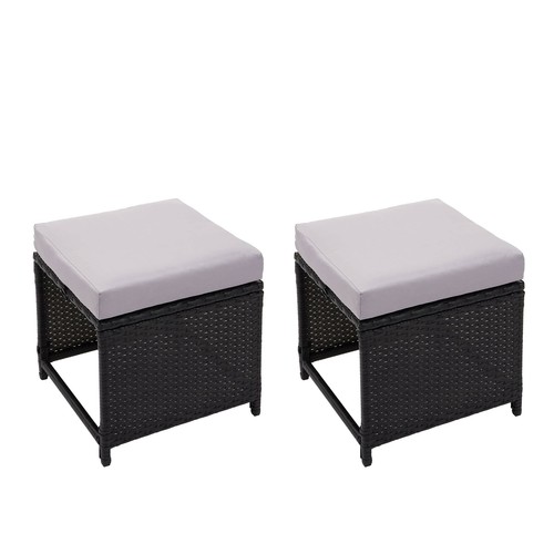 2er set poly rattan - 2er-set, hocker