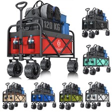 KESSER® Bollerwagen Faltbar Handwagen 150kg Klappbar Transportkarre 360° Räder