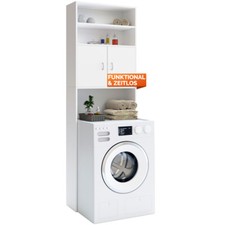 CASARIA® Waschmaschinenschrank Badschrank 185x63cm Badhochschrank Hochschrank 