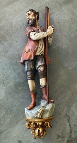 Holzfigur isidor nach - holzfigur,, hl.