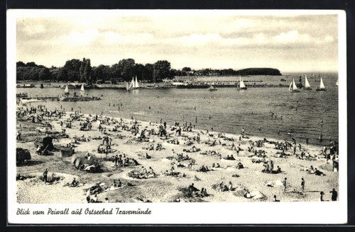 Travemünde blick vom - ak, travemünde,