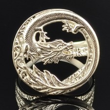Drache 925 Silber Ring 63