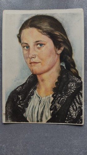Ansichtskarte mädchen aus - ansichtskarte,