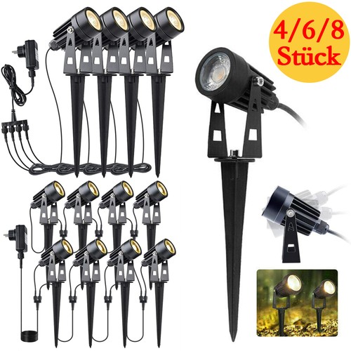 8er set gartenstrahler mit - 4/8er,