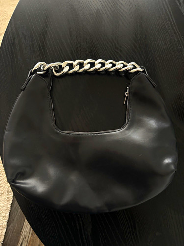 Schwarze hobobag mit silberner - hobobag,