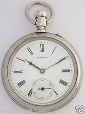 LONGINES MILITÄR-TASCHENUHR IN SILBER AUS DEM 1. WELTKRIEG - GESAMTGEWICHT 112g